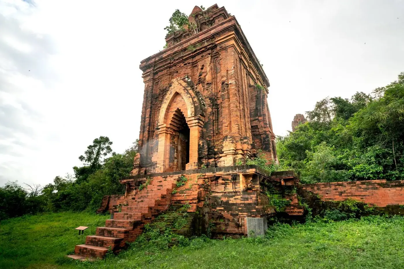 Ancient Cham brick temple ruins in central Vietnam