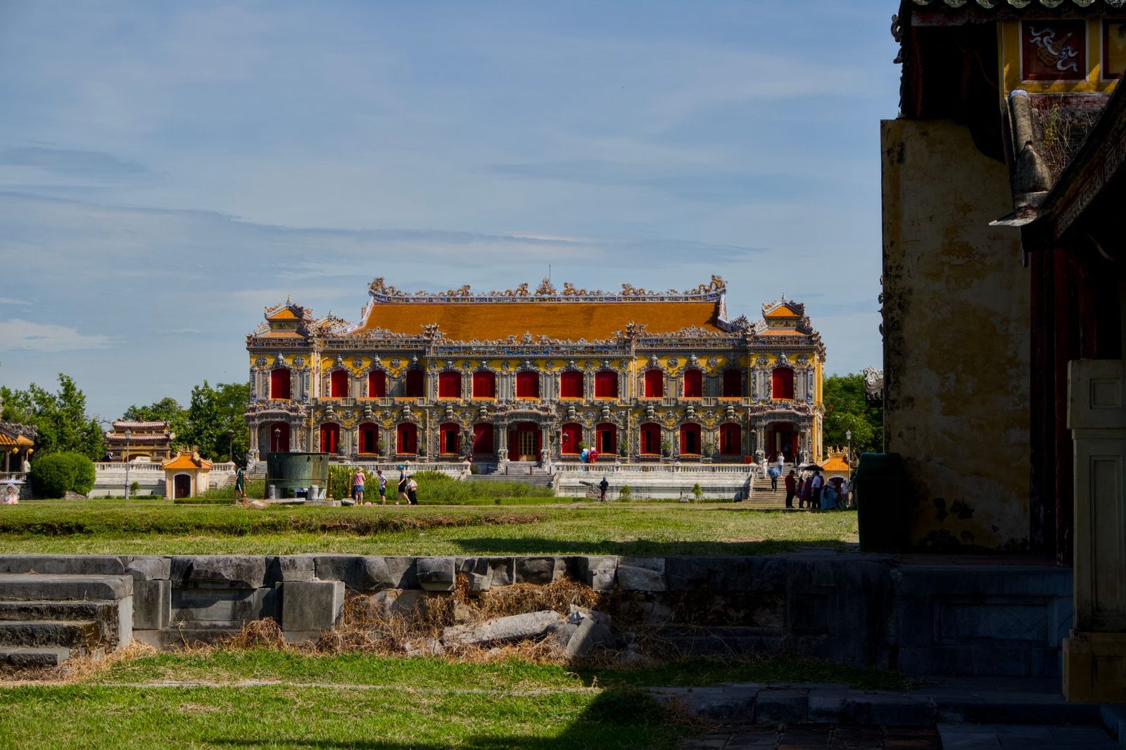 Ornate royal architecture at Hue Imperial City