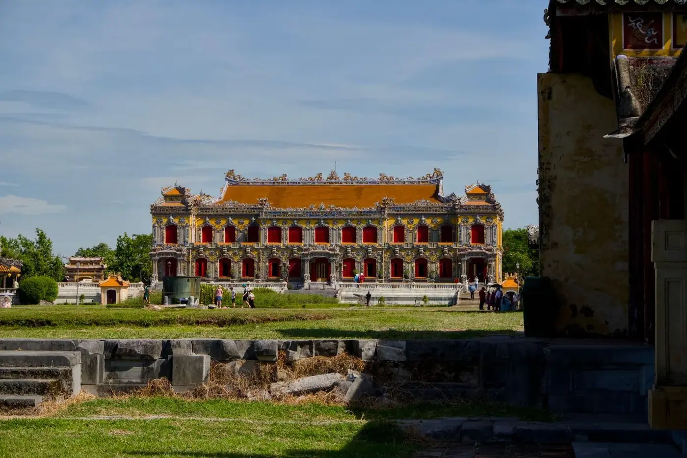 Ornate royal architecture at Hue Imperial City