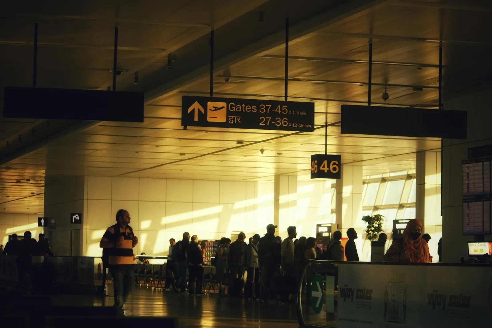 International airport departure hall