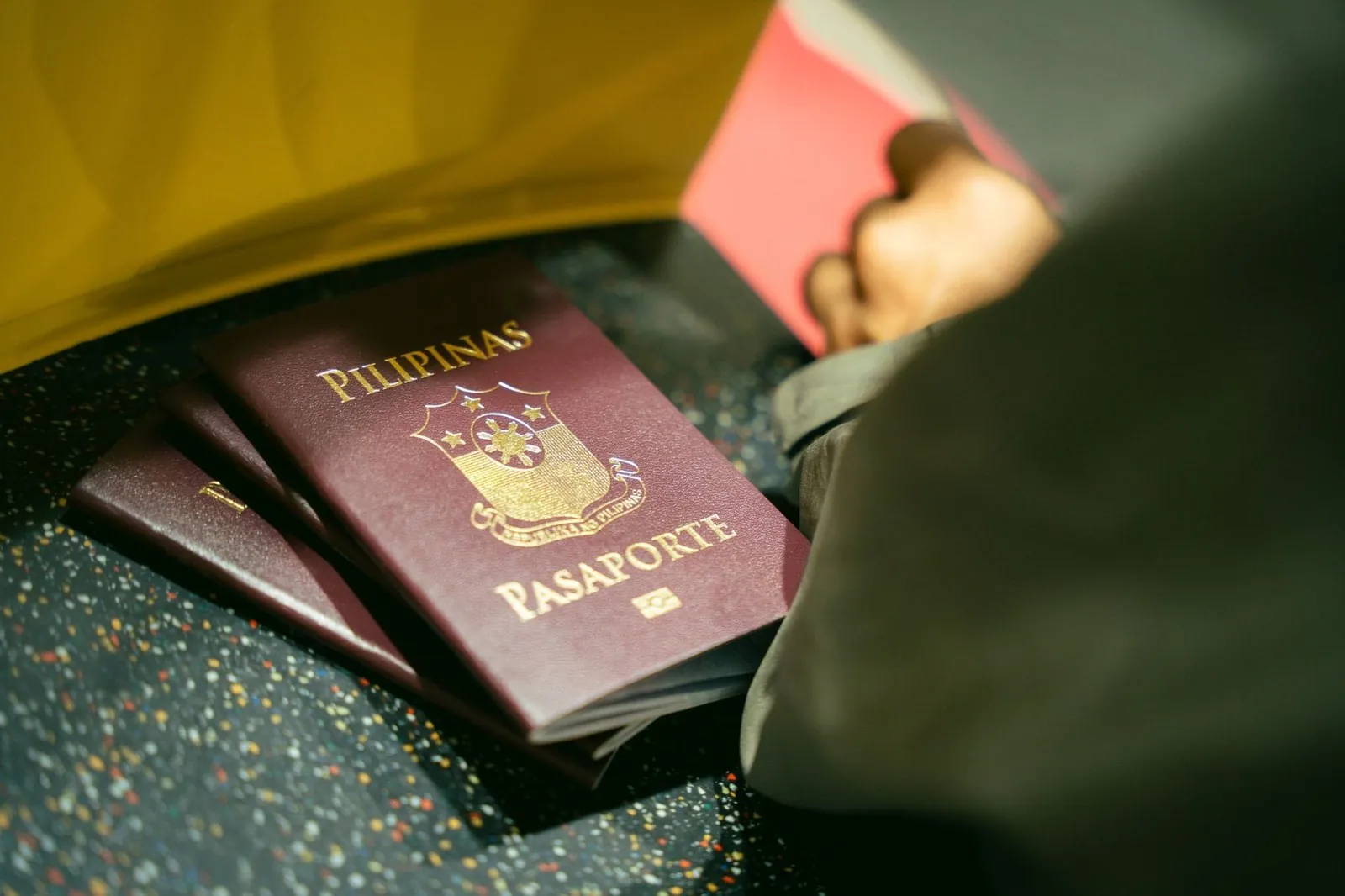 Airport immigration passport control