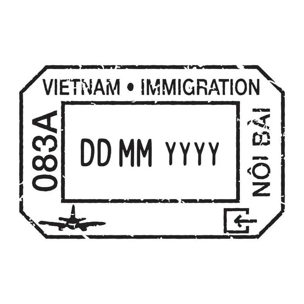 Vietnam immigration stamp Noi Bai airport