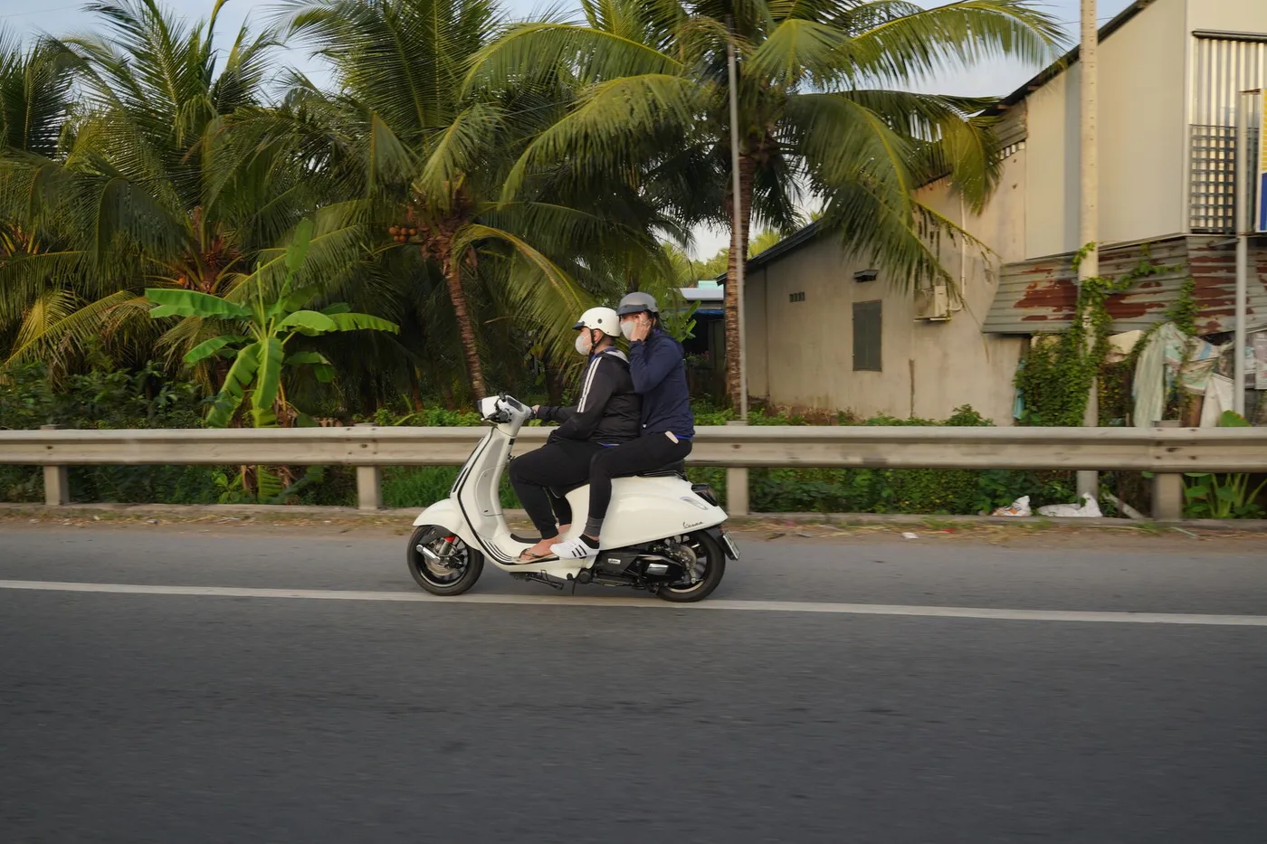 Coastal road along the sea on Phu Quoc island