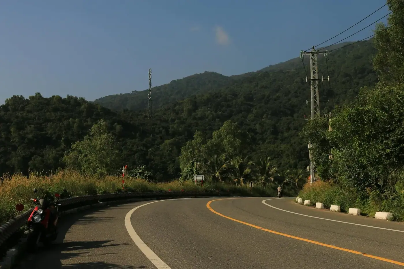 Winding mountain road in Vietnam on the way to the Lao Bao border