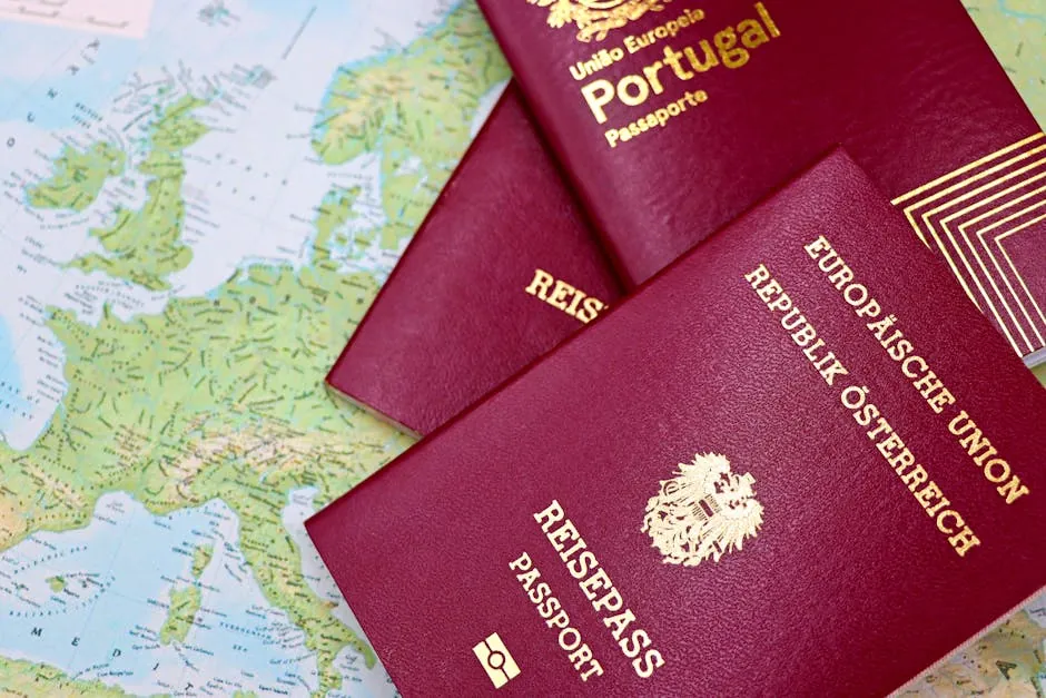 Passport and documents on a desk — the first thing to sort out