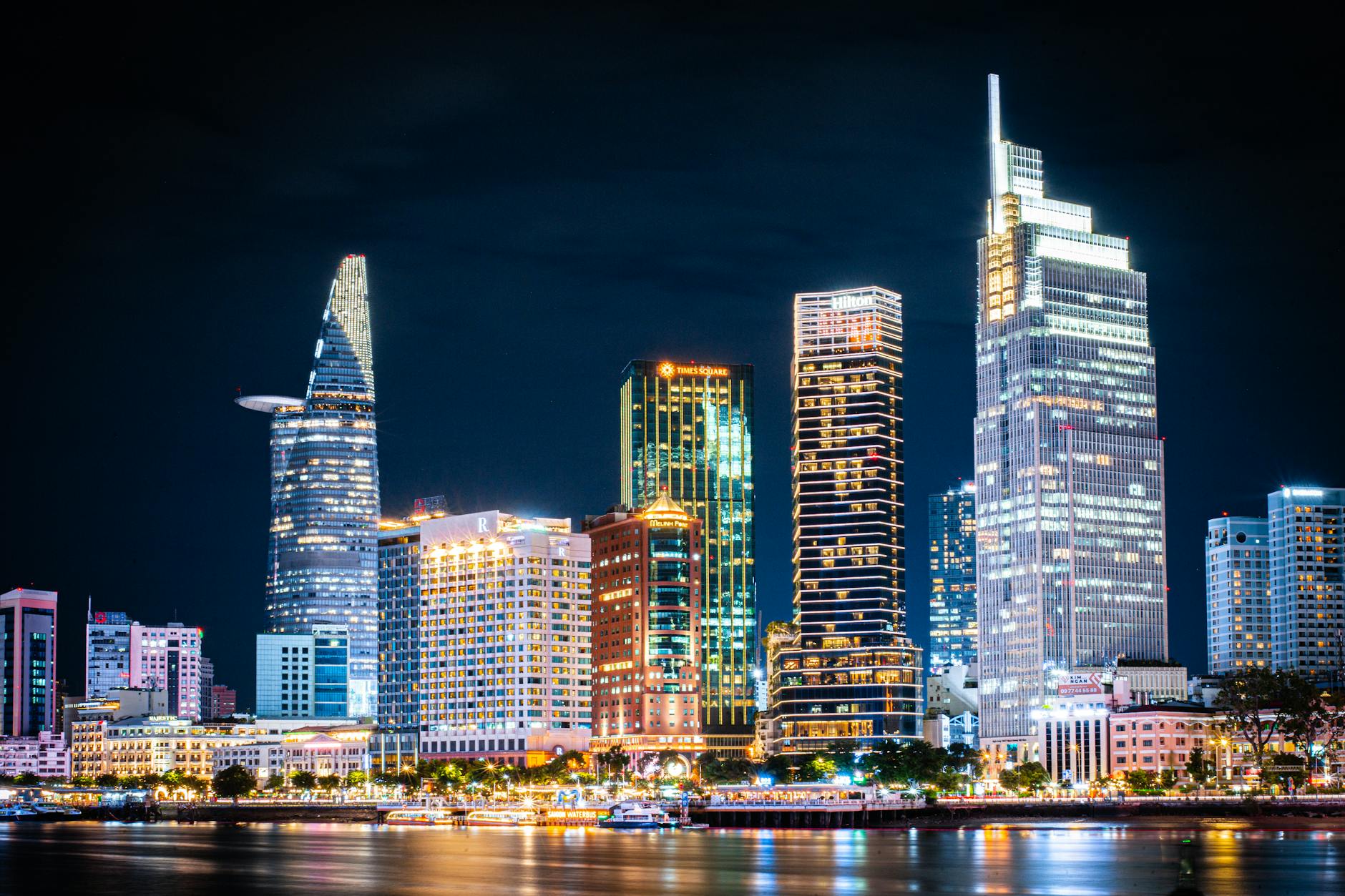 Ho Chi Minh City skyline at night — Saigon for career expats