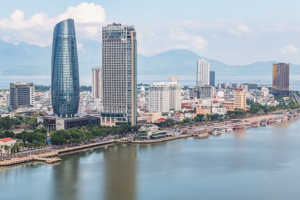 Modern Da Nang skyline along the Han River