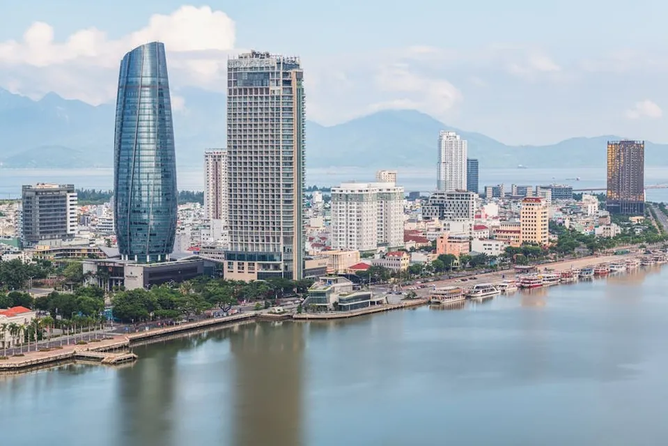 Modern Da Nang skyline along the Han River